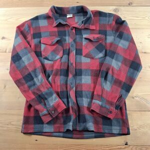 Vintage Open Trails Mens Flannel Size Large Plaid Button Up Long Sleeve